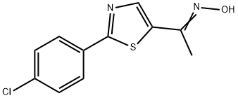 1-[2-(4-CHLOROPHENYL)-1,3-THIAZOL-5-YL]-1-ETHANONE OXIME Struktur