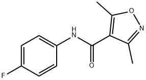 N-(4-FLUOROPHENYL)-3,5-DIMETHYL-4-ISOXAZOLECARBOXAMIDE Struktur