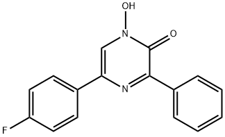 5-(4-FLUOROPHENYL)-1-HYDROXY-3-PHENYL-2(1H)-PYRAZINONE Struktur