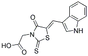 [5-(1H-INDOL-3-YLMETHYLENE)-4-OXO-2-THIOXO-THIAZOLIDIN-3-YL]-ACETIC ACID Struktur