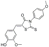 (5Z)-5-(4-HYDROXY-3-METHOXYBENZYLIDENE)-3-(4-METHOXYPHENYL)-2-THIOXO-1,3-THIAZOLIDIN-4-ONE Struktur