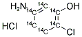 2-CHLORO-5-AMINOPHENOL HYDROCHLORIDE, [14C(U)] Struktur