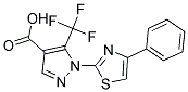 1-(4-PHENYL-1,3-THIAZOL-2-YL)-5-(TRIFLUOROMETHYL)-1H-PYRAZOLE-4-CARBOXYLIC ACID Struktur