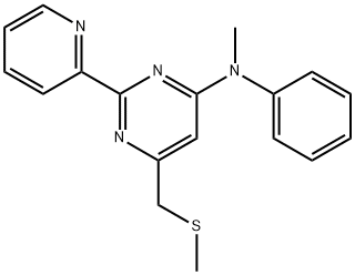 N-METHYL-6-[(METHYLSULFANYL)METHYL]-N-PHENYL-2-(2-PYRIDINYL)-4-PYRIMIDINAMINE Struktur