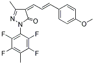 4-(3-(4-METHOXYPHENYL)PROP-2-ENYLIDENE)-3-METHYL-1-(2,3,5,6-TETRAFLUORO-4-METHYLPHENYL)-2-PYRAZOLIN-5-ONE Struktur