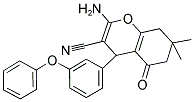 2-AMINO-7,7-DIMETHYL-5-OXO-4-(3-PHENOXYPHENYL)-4,6,7,8-TETRAHYDRO2H-CHROMENE-3-CARBONITRILE Struktur