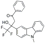 4,4,4-TRIFLUORO-3-HYDROXY-3-(9-METHYL-9H-CARBAZOL-3-YL)-1-PHENYLBUTAN-1-ONE Struktur