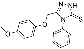 3-((4-METHOXYPHENOXY)METHYL)-4-PHENYL-1,2,4-TRIAZOLINE-5-THIONE Struktur