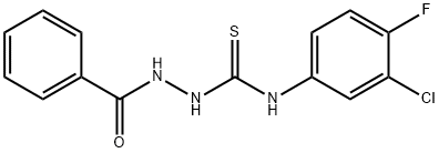 2-BENZOYL-N-(3-CHLORO-4-FLUOROPHENYL)-1-HYDRAZINECARBOTHIOAMIDE Struktur