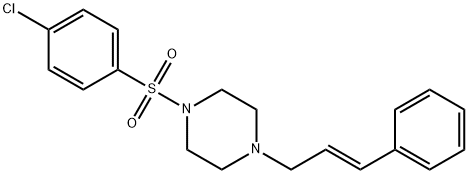 4-CHLORO-1-((4-(3-PHENYLPROP-2-ENYL)PIPERAZINYL)SULFONYL)BENZENE Struktur