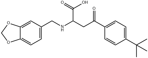 2-[(1,3-BENZODIOXOL-5-YLMETHYL)AMINO]-4-[4-(TERT-BUTYL)PHENYL]-4-OXOBUTANOIC ACID Struktur