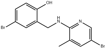 4-BROMO-2-([(5-BROMO-3-METHYL-2-PYRIDINYL)AMINO]METHYL)BENZENOL Struktur