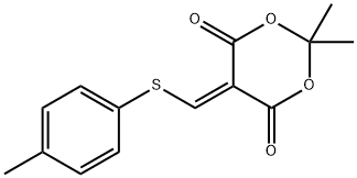 2,2-DIMETHYL-5-([(4-METHYLPHENYL)SULFANYL]METHYLENE)-1,3-DIOXANE-4,6-DIONE Struktur