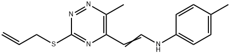 N-(2-[3-(ALLYLSULFANYL)-6-METHYL-1,2,4-TRIAZIN-5-YL]VINYL)-4-METHYLANILINE Struktur