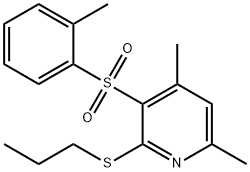 4,6-DIMETHYL-2-(PROPYLSULFANYL)-3-PYRIDINYL 2-METHYLPHENYL SULFONE Struktur