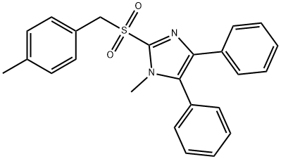 1-METHYL-2-[(4-METHYLBENZYL)SULFONYL]-4,5-DIPHENYL-1H-IMIDAZOLE Struktur