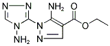 ETHYL 5-AMINO-1-(4-AMINO-4H-1,2,4-TRIAZOL-3-YL)-1H-PYRAZOLE-4-CARBOXYLATE Struktur