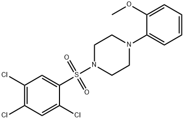 2,4,5-TRICHLORO-1-((4-(2-METHOXYPHENYL)PIPERAZINYL)SULFONYL)BENZENE Struktur