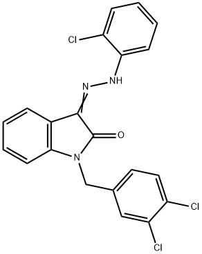 1-(3,4-DICHLOROBENZYL)-1H-INDOLE-2,3-DIONE 3-[N-(2-CHLOROPHENYL)HYDRAZONE] Struktur