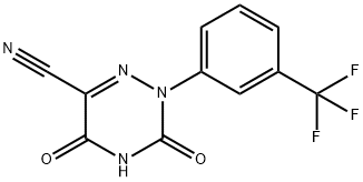 3,5-DIOXO-2-[3-(TRIFLUOROMETHYL)PHENYL]-2,3,4,5-TETRAHYDRO-1,2,4-TRIAZINE-6-CARBONITRILE Struktur