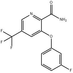 3-(3-FLUOROPHENOXY)-5-(TRIFLUOROMETHYL)-2-PYRIDINECARBOXAMIDE Struktur