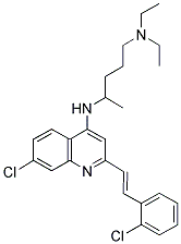 N-4-(7-CHLORO-2-[2-(2-CHLORO-PHENYL)-VINYL]-QUINOLIN-4-YL)-N1,N1-DIETHYL-PENTANE-1,4-DIAMINE Struktur