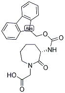 FMOC-[3S]-3-AMINO-1-CARBOXYMETHYLCAPROLACTAME Struktur