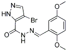 4-BROMO-N'-[(1E)-(2,5-DIMETHOXYPHENYL)METHYLENE]-1H-PYRAZOLE-5-CARBOHYDRAZIDE Struktur