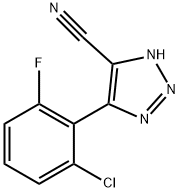 4-(6-CHLORO-2-FLUOROPHENYL)-1H-1,2,3-TRIAZOLE-5-CARBONITRILE Struktur