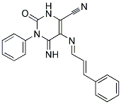 5-(1-AZA-4-PHENYLBUTA-1,3-DIENYL)-4-IMINO-2-OXO-3-PHENYL-1H-1,3-DIAZINE-6-CARBONITRILE Struktur