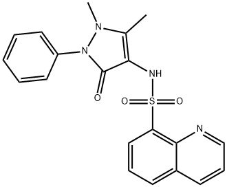 2,3-DIMETHYL-1-PHENYL-4-((8-QUINOLYLSULFONYL)AMINO)-3-PYRAZOLIN-5-ONE Struktur