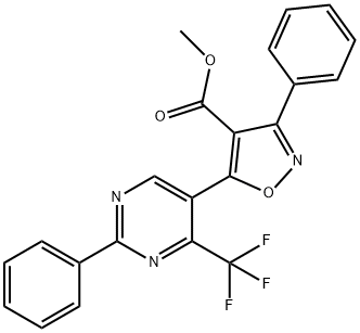 METHYL 3-PHENYL-5-[2-PHENYL-4-(TRIFLUOROMETHYL)-5-PYRIMIDINYL]-4-ISOXAZOLECARBOXYLATE Struktur