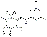 3-([(4-CHLORO-6-METHYLPYRIMIDIN-2-YL)AMINO]METHYLIDENE)-1-METHYL-1,2,3,4-TETRAHYDRO-2LAMBDA6-THIENO[3,2-C][1,2]THIAZINE-2,2,4-TRIONE Struktur