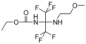 ETHYL N-[2,2,2-TRIFLUORO-1-[(2-METHOXYETHYL)AMINO]-1-(TRIFLUOROMETHYL)ETHYL]CARBAMATE Struktur