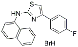 (4-(4-FLUOROPHENYL)(2,5-THIAZOLYL))-1-NAPHTHYLAMINE, HYDROBROMIDE Struktur