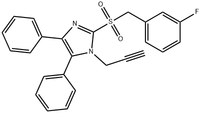 2-[(3-FLUOROBENZYL)SULFONYL]-4,5-DIPHENYL-1-(2-PROPYNYL)-1H-IMIDAZOLE Struktur