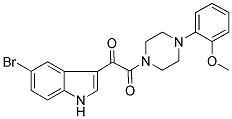 1-(5-BROMO-1H-INDOL-3-YL)-2-[4-(2-METHOXYPHENYL)PIPERAZINO]ETHANE-1,2-DIONE Struktur