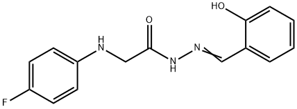 2-(4-FLUOROANILINO)-N'-[(2-HYDROXYPHENYL)METHYLENE]ACETOHYDRAZIDE Struktur