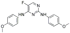 5-FLUORO-N,N'-BIS(4-METHOXYPHENYL)PYRIMIDINE-2,4-DIAMINE Struktur