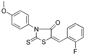 (5E)-5-(2-FLUOROBENZYLIDENE)-3-(4-METHOXYPHENYL)-2-THIOXO-1,3-THIAZOLIDIN-4-ONE Struktur