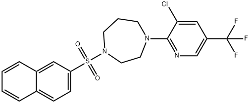 4-(3-CHLORO-5-(TRIFLUOROMETHYL)(2-PYRIDYL))-1-(2-NAPHTHYLSULFONYL)-1,4-DIAZAPERHYDROEPINE Struktur