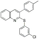 2-[(3-CHLOROPHENYL)SULFANYL]-3-(4-METHYLPHENYL)QUINOLINE Struktur