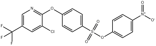 4-NITROPHENYL 4-([3-CHLORO-5-(TRIFLUOROMETHYL)-2-PYRIDINYL]OXY)BENZENESULFONATE Struktur