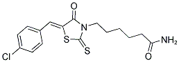 6-[(5Z)-5-(4-CHLOROBENZYLIDENE)-4-OXO-2-THIOXO-1,3-THIAZOLIDIN-3-YL]HEXANAMIDE Struktur