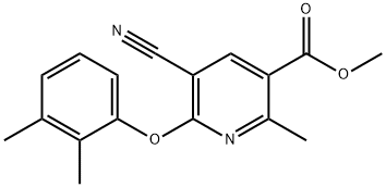 METHYL 5-CYANO-6-(2,3-DIMETHYLPHENOXY)-2-METHYLNICOTINATE Struktur