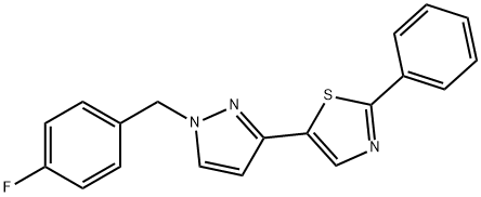 5-[1-(4-FLUOROBENZYL)-1H-PYRAZOL-3-YL]-2-PHENYL-1,3-THIAZOLE Struktur