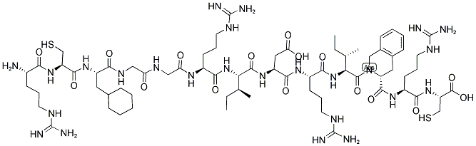 (ARG6,BETA-CYCLOHEXYL-ALA8,D-TIC16,ARG17,CYS18)-ATRIAL NATRIURETIC FACTOR (6-18) AMIDE (RAT) Struktur