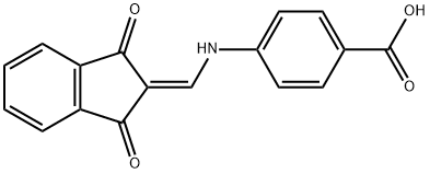 4-(((1,3-DIOXOINDAN-2-YLIDENE)METHYL)AMINO)BENZOIC ACID Struktur