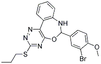 6-(3-BROMO-4-METHOXYPHENYL)-3-(PROPYLTHIO)-6,7-DIHYDRO[1,2,4]TRIAZINO[5,6-D][3,1]BENZOXAZEPINE Struktur