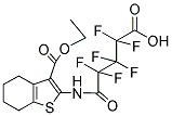 4-(N-(3-(ETHOXYCARBONYL)(4,5,6,7-TETRAHYDROBENZO[B]THIOPHEN-2-YL))CARBAMOYL)-2,2,3,3,4,4-HEXAFLUOROBUTANOIC ACID Struktur